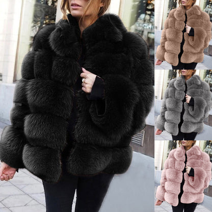 Manteau en Fausse Fourrure Luxe